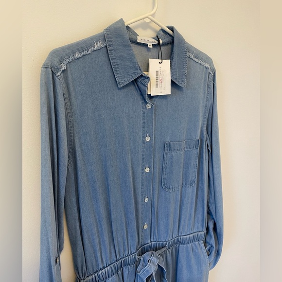 Melissa Nepton “Malo” Long Sleeve Short Denim Romper - Picture 3 of 12